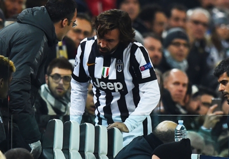 Injured Pirlo faces three weeks out