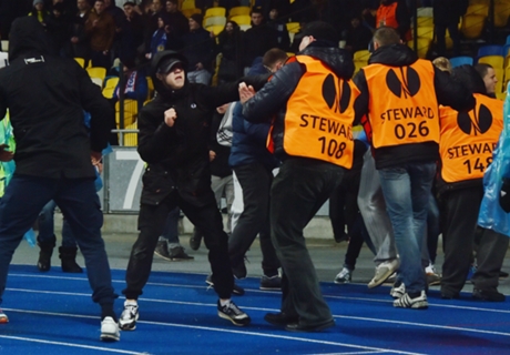 'They're not fans in Kiev, they're militia'