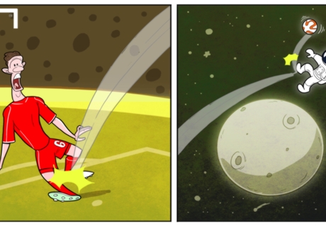 Viñeta: Lovren juega con la luna