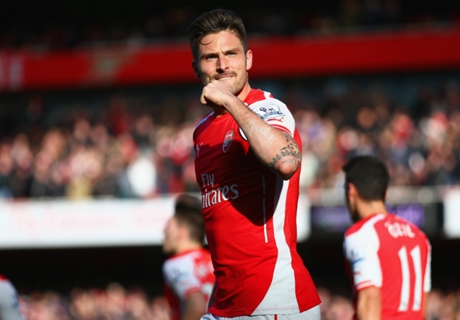 Giroud thanks Wenger after Everton goal