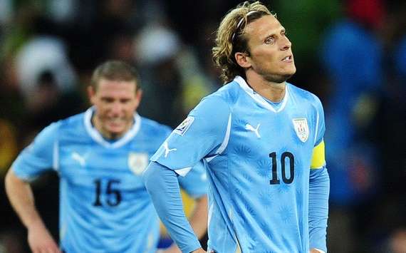 FIFA World Cup : Diego Perez & Diego Forlan (Uruguay vs Ghana) - (Gettyimages)