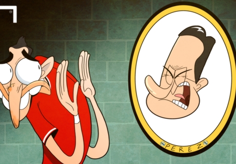 Caricatura: Fideo consulta a su espejo