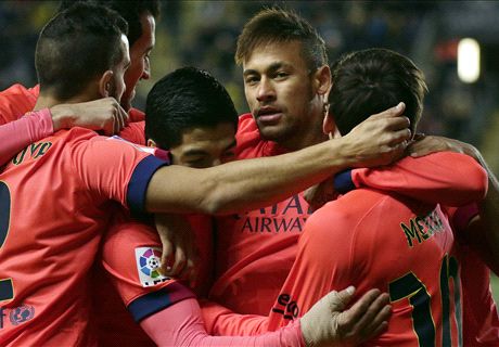 Neymar double books Barca's final spot
