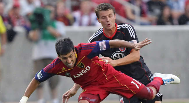 Javier Morales, Real Salt Lake; Marc Burch, D.C. United; MLS (Getty Images)