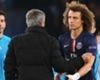 PSG's David Luiz shakes Chelsea boss Jose Mourinho's hand