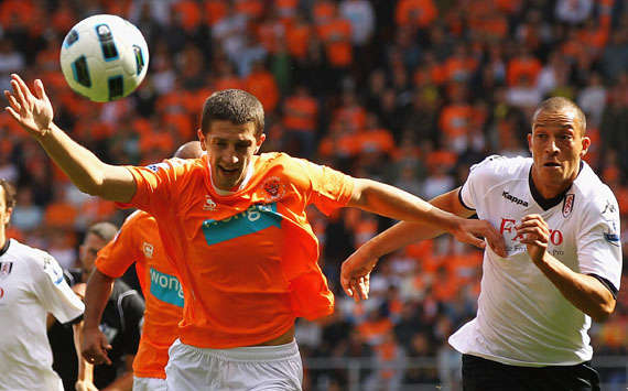 BPL - Blackpool vs Fulham, Bobby Zamora and Craig Cathcart , (Getty Images)
