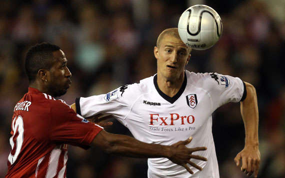 Carling Cup - Stoke City vs Fulham,Ricardo Fuller and Brede Hangeland(Getty Images)