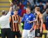 Hull City's Alex Bruce is booked