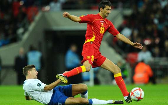 UEFA EURO 2012 Qualifying : Steven Gerrard - Mitar Novakovic , England vs Montenegro(Getty Images)