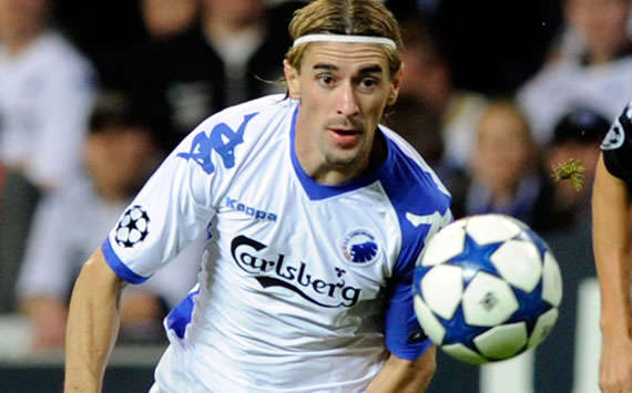 El brasileño Cesar Santin, delantero del Copenhague (Getty Images)