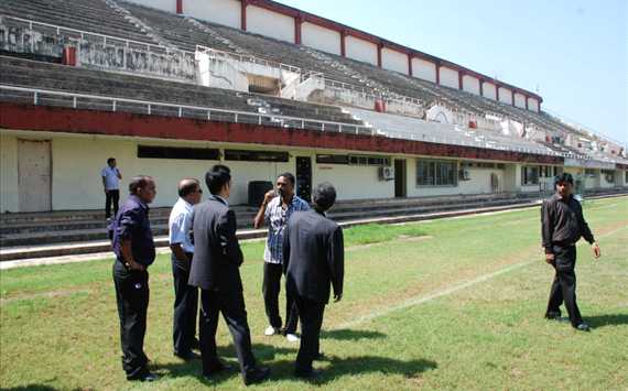AFC Inspection Team At The Tilak Maidan In Vasco (Salgaocar SC)