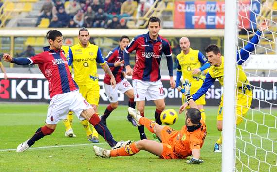 Britos firma la rete del momentaneo 1-0 in Bologna-Chievo (Getty Images)