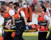 Athletic Bilbao's Iker Muniain is taken off on a stretcher