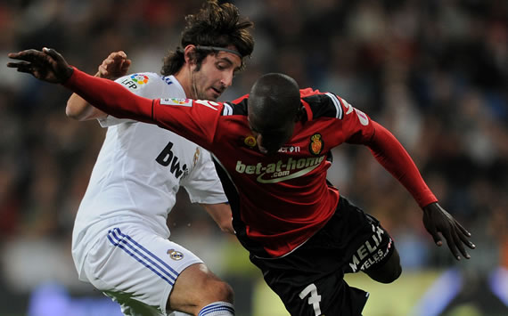 Esteban Granero y Michael Pereira, en acción durante el Real Madrid-Mallorca (Getty Images)