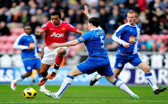 EPL:Nani,Wigan Athletic vs Manchester United