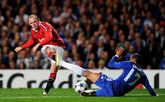 Wayne Rooney - Manchester United & Jose Bosingwa - Chelsea (Getty Images)
