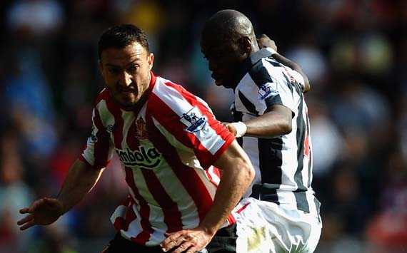 EPL, Sunderland v West Bromwich Albion, Steed Malbranque and Youssouf Mulumbu