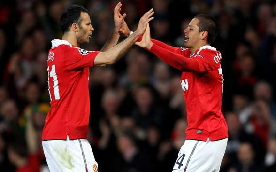 UEFA Champions League : Javier Hernandez - Ryan Giggs, Manchester United v Chelsea