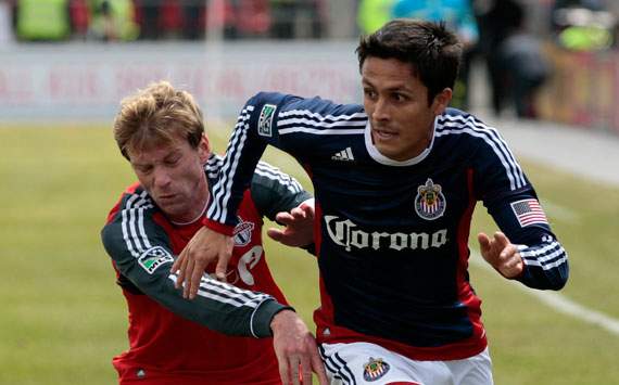 Jacob Peterson, Toronto FC; Marcos Mondaini, Chivas USA; MLS (Getty)