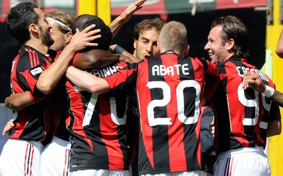 Milan celebrating - Milan-Bologna - Serie A (Getty Images)