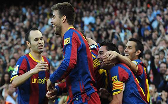 Liga BBVA: Barcelona celebrates