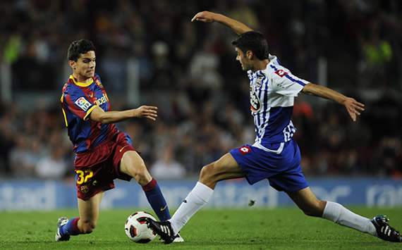 LIGA BBVA: Marc Bartra (FC Barcelona), Juan Domínguez (Deportivo Coruña)