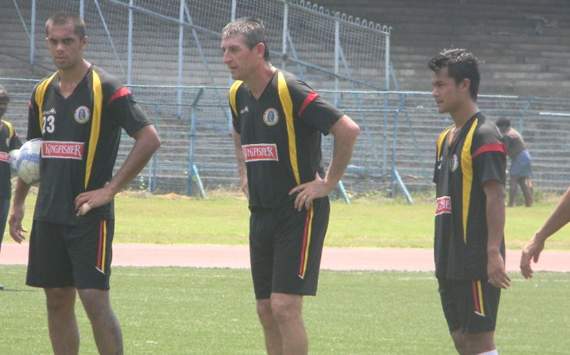 Trevor Morgan With Robin Singh And Sanju Pradhan
