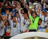 Real Madrid lift the UEFA Champions League trophy