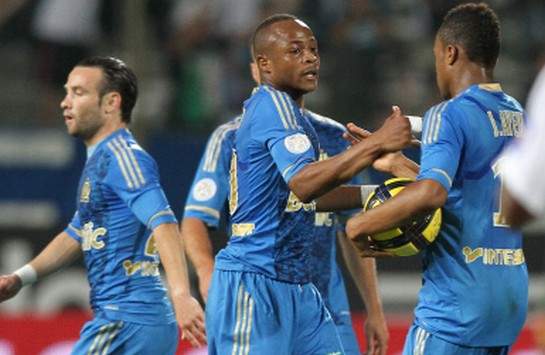Ligue 1 : Andre Ayew & Jordan Ayew & Mathieu Valbuena (Marseille)
