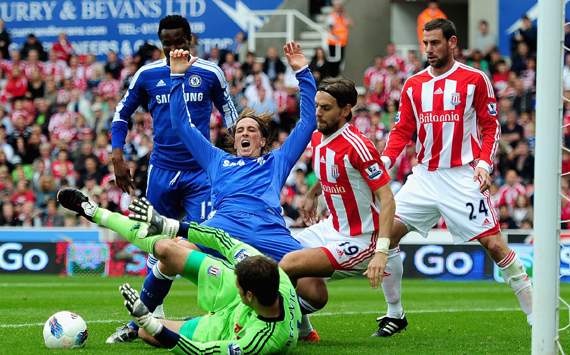 EPL : Fernando Torres - Jonathan Woodgate, Stoke City v Chelsea