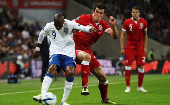 EURO 2012 Qualifier : Ashley Young - Gareth Bale, England v Wales