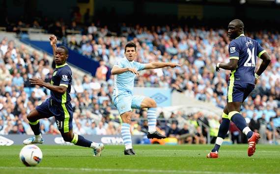 EPL,Sergio Aguero,Manchester City v Wigan Athletic