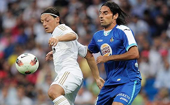 Liga BBVA: Real Madrid vs Getafe: Mesut Ozil; Juan Rodriguez