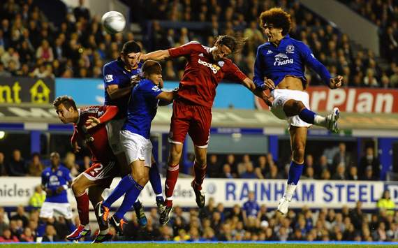 Carling Cup: Marouane Fellaini, Everton v West Bromwich