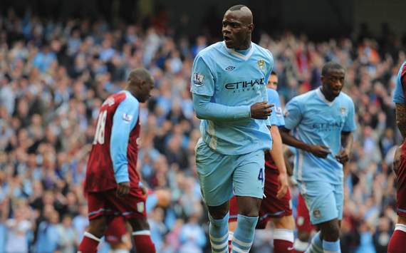 EPL : Mario Balotelli, Manchester City v Aston Vill