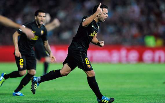 Liga BBVA: Granada-Barcelona: Xavi Hernández