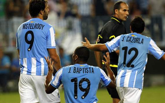 Van Nistelrooy, Baptista and Cazorla (Malaga)