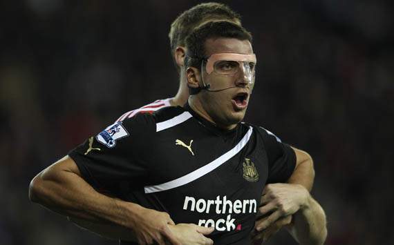 EPL - Stoke City vs Newcastle United,Steven Taylor and Peter Crouch