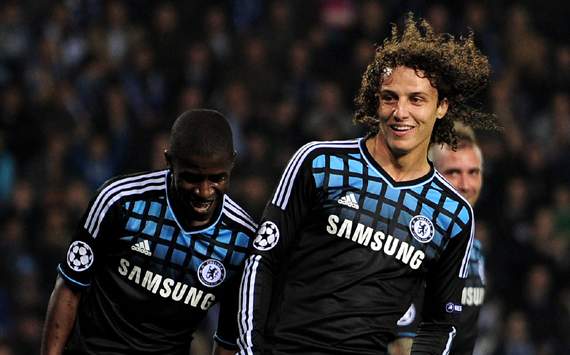 CL- KRC Genk v Chelsea FC, Ramires and David Luiz