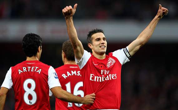 EPL - Arsenal vs West Bromwich, Robin van Persie