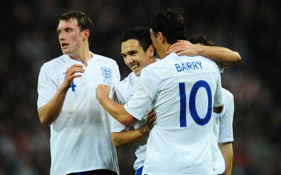 International Friendly : Gareth Barry, England v Sweden