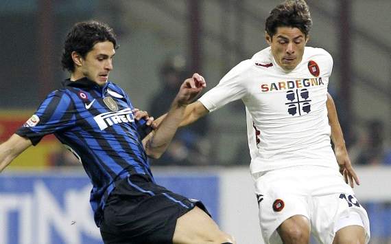 Andrea Ranocchia and Nenè - Inter-Cagliari - Serie A (Getty Images)