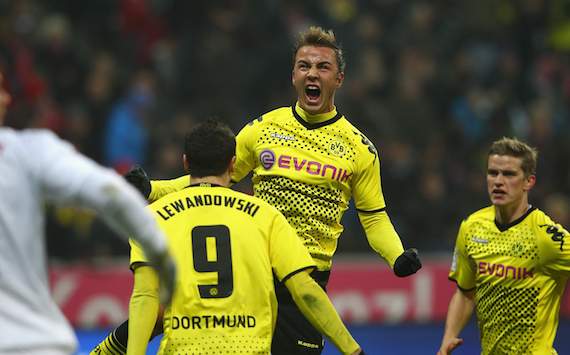 Mario Götze bejubelt seinen Führungstreffer in München