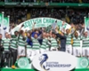 Celtic lift the Scottish Premiership trophy