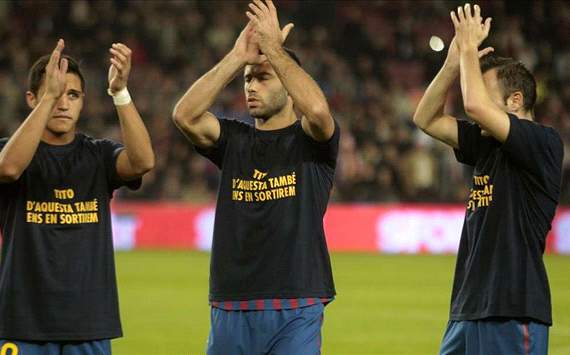 barcelona-rayo vallecano (homenaje de tito vilanova)