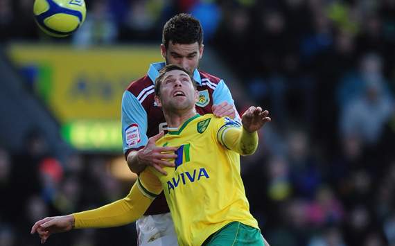 FA Cup - Norwich City v Burnley, David Edgar and Grant Holt