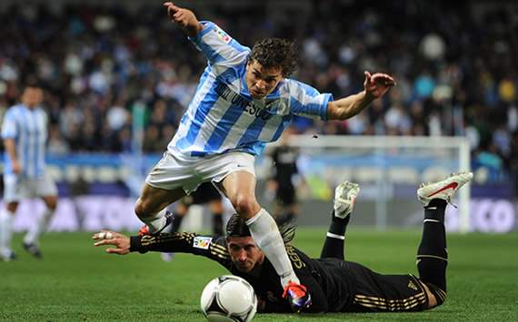 Sebastian Fernández; Sergio Ramos en el Málaga-Real Madrid de la Copa del Rey
