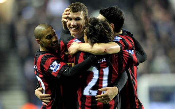 EPL,Edin Dzeko,Wigan Athletic v Manchester City