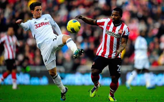 EPL - Sunderland v Swansea City, Stephane Sessegnon and Joe Allen