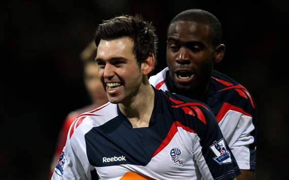 EPL - Bolton Wanderers v Liverpool, Mark Davies and Fabrice Muamba